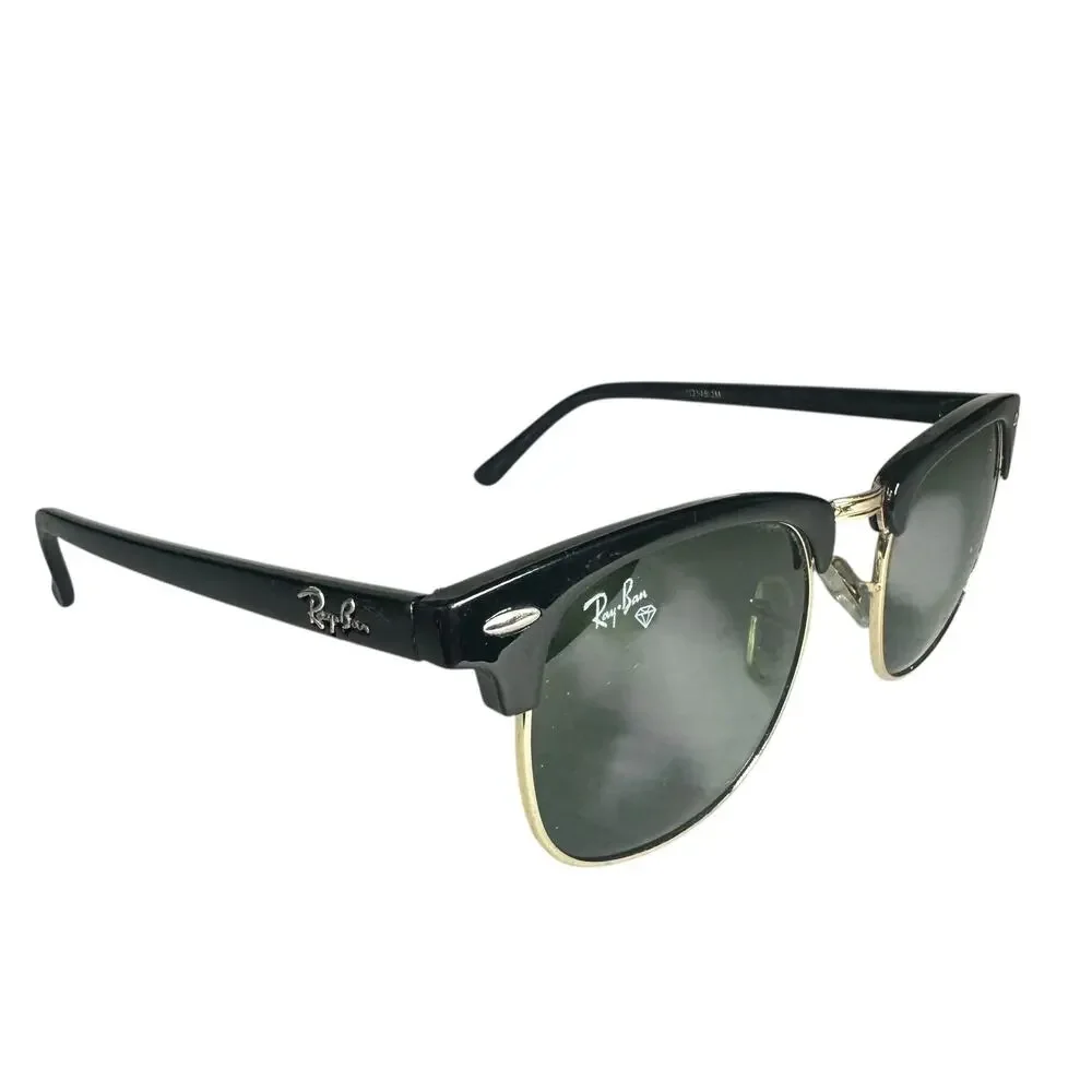 Ray-Ban Clubmaster Sunglasses Black Gold Vintage 21-145 frames only